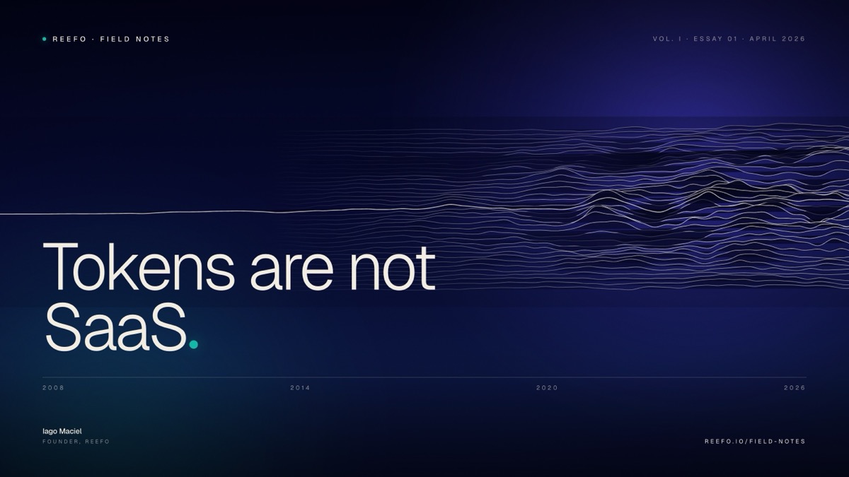 Field Notes cover artwork for Tokens are not SaaS
